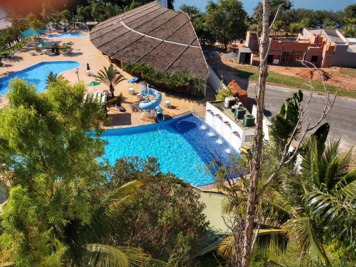 Enseada Nautico Apart Flat I Vista Para O Lago Corumba Caldas Novas Bagian luar foto