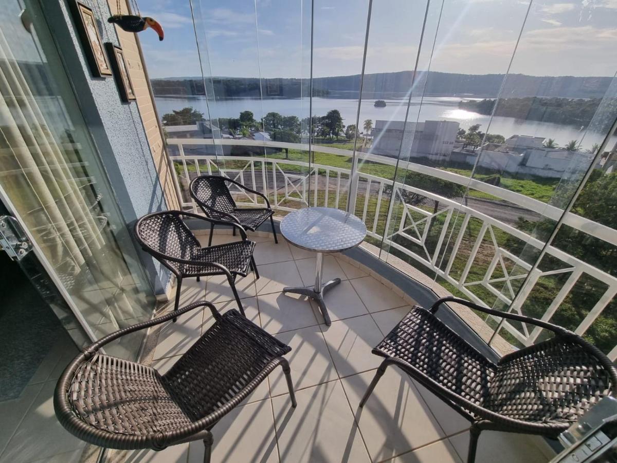 Enseada Nautico Apart Flat I Vista Para O Lago Corumba Caldas Novas Bagian luar foto